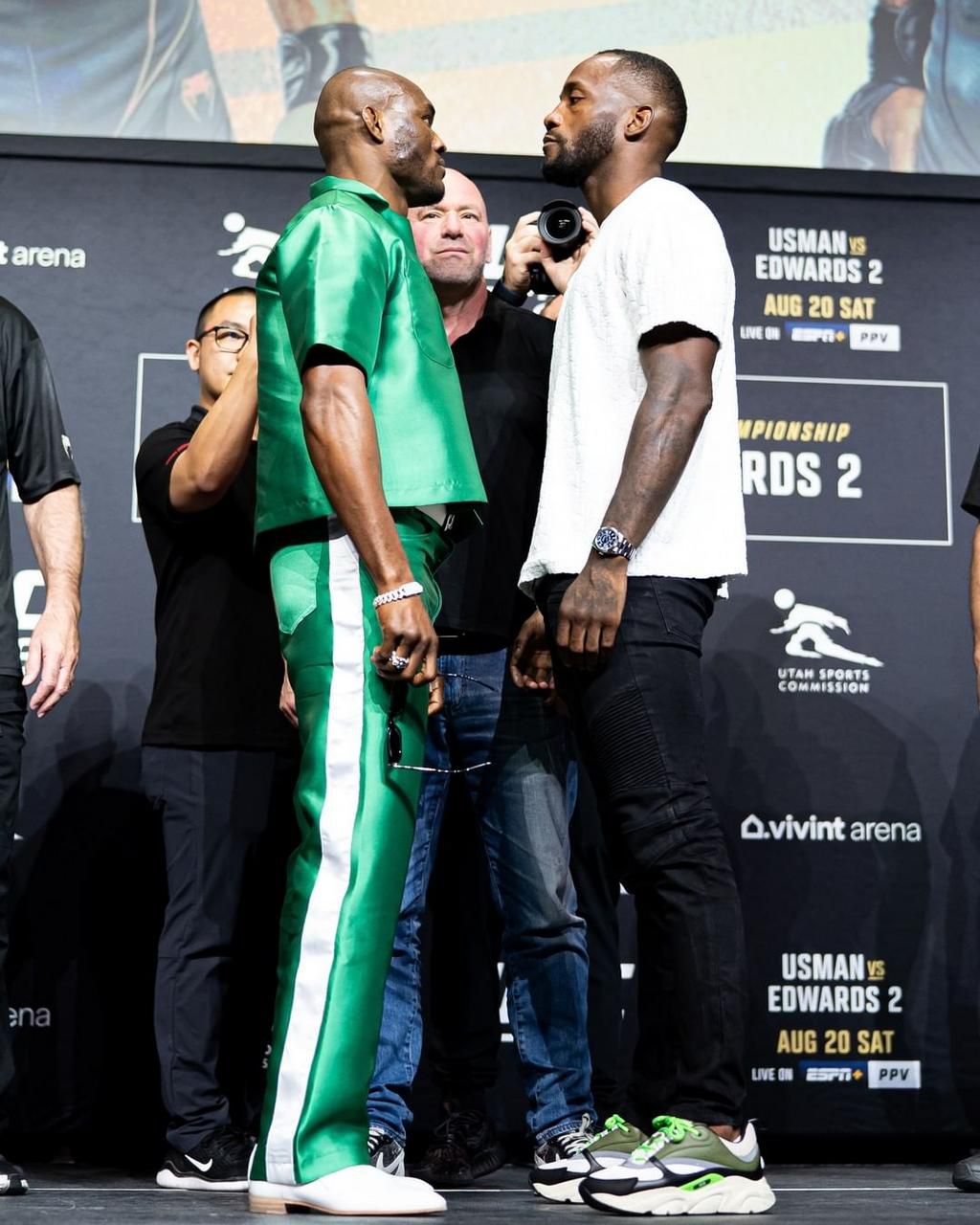 Kamaru Usman teams up with Nigerian NBA star Udoka Azubuike in Utah ahead of Edwards rematch