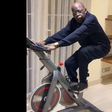 inubu rides spinning bike to prove fitness.
