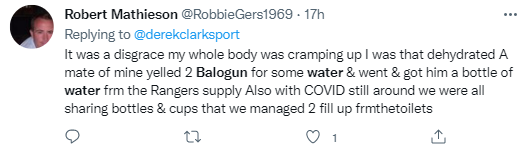 Leon Balogun praised for providing Rangers fans water