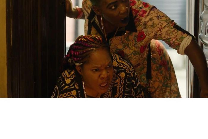 Mercy Johnson-Okojie and Toyin Abraham in 'The Ghost and the Tout Too' [Instagram/toyin_abraham]