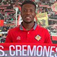 David Okereke after he was unveiled at Cremonese