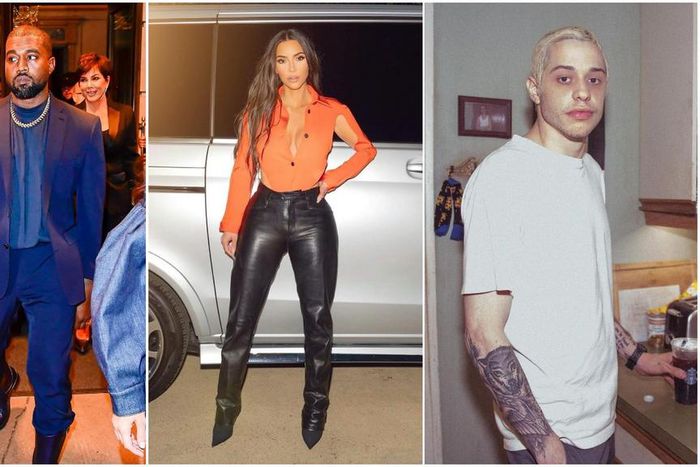 Kanye West Kim Kardashian and Pete Davidson [Instagram/KanyeWestTheGoat] [Instagram/KimKardashian] [Instagram/PeteDavidson]