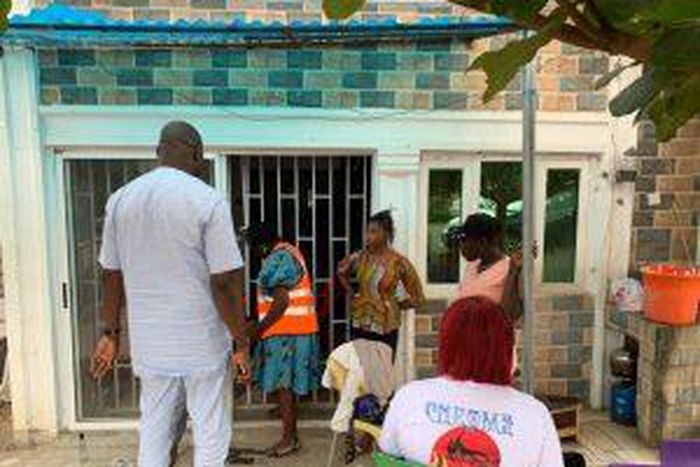 ODIRS officials unsealing a business premises in Akure on Friday.