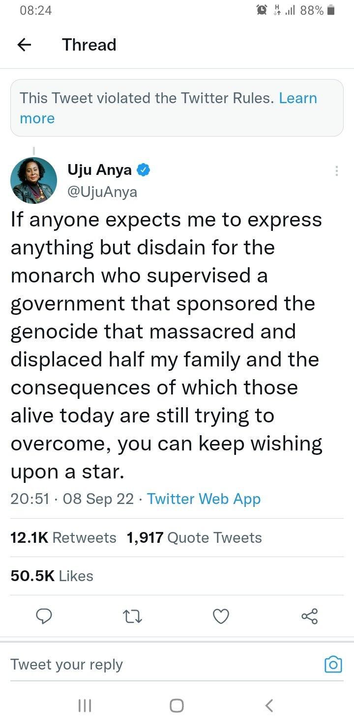 She followed up with this tweet