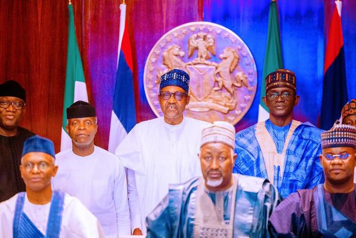 President Muhammadu Buhari met with APC governors. [Presidency]