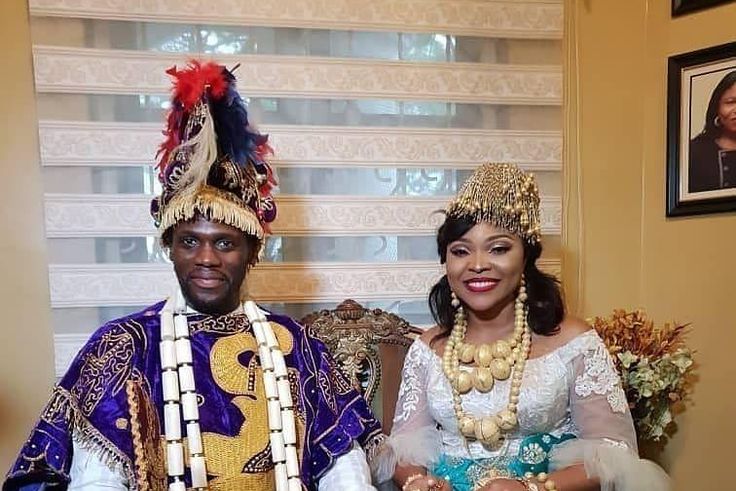 Olusoji Jacobs and his former wife Boma Blessing Douglas at their traditional wedding in 2018 [InfoNaija]