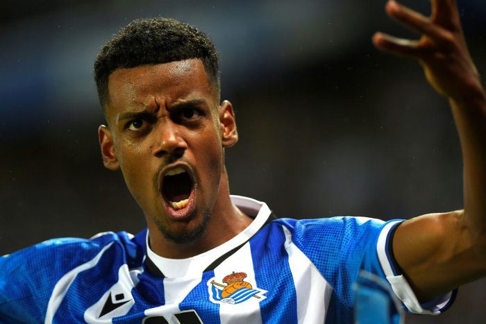 Alexander Isak scored Real Sociedad's opener in the Basque derby