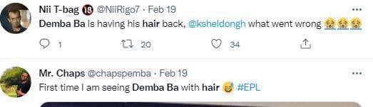Reactions to Demba Ba's new hair growth