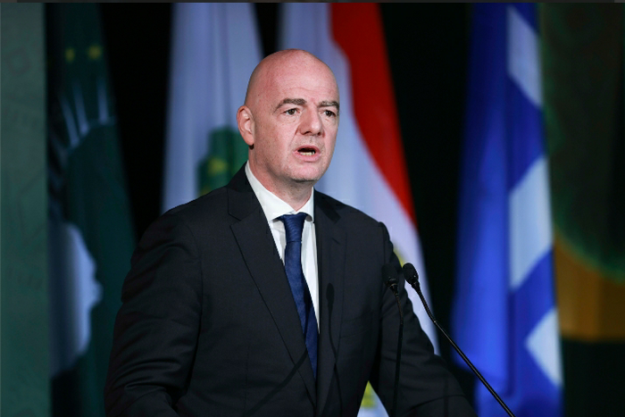 FIFA President, Gianni Infantino, addresses the Assembly in Cairo.