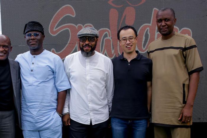 Yinka Adebayo, Executive Director, Media Reach; Lai Labode, CEO of Cash L_R: Token; Yaw, Alex Jian, CEO, StarTimes and Tunde Aina, COO, StarTimes at the unveiling of Sparadise