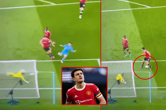 Manchester United's Harry Maguire appeared to have 'dummied' the ball in build-up to Man City's second goal