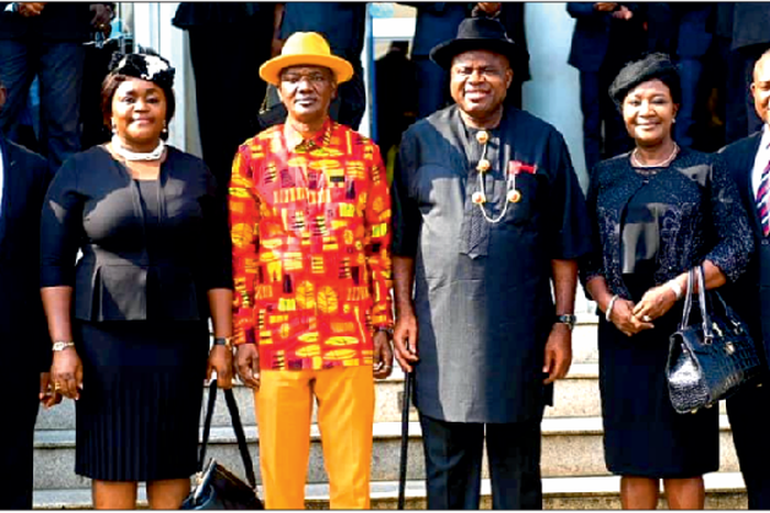 Governor Douye Diri and the newly appointed judges (TheNation)