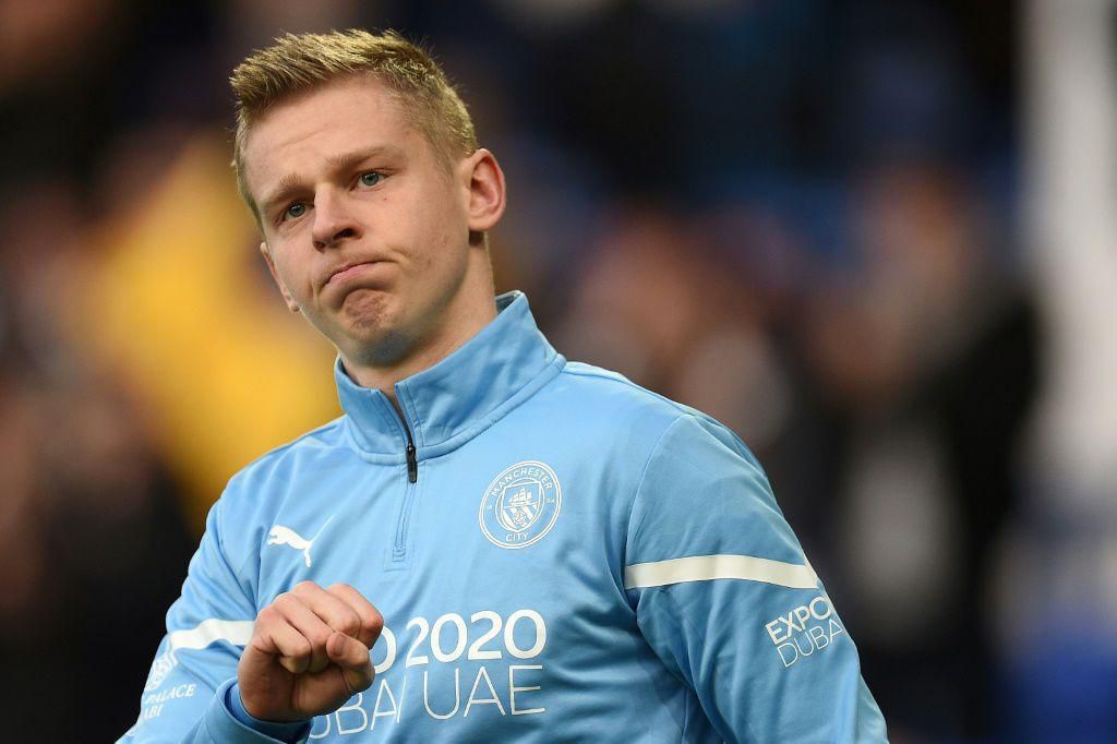 Manchester City's Oleksandr Zinchenko is one of 13 Ukraine players to appear in the video