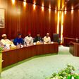 President Muhammadu Buhari in a meeting with a delegation of the Nigeria Governors' Forum (NGF)