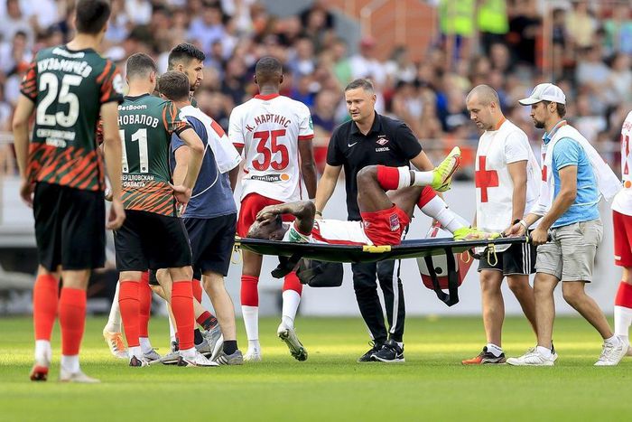 Victor Moses sustained an injury in Spartak Moscow's Russian league match against Ural on Saturday