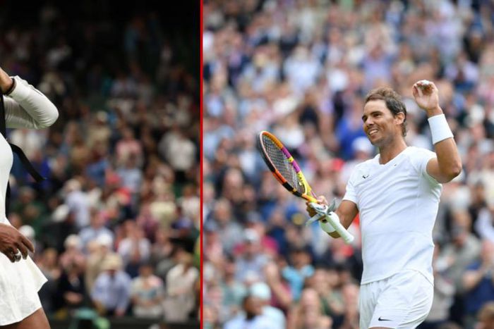 Serena and Nadal suffered contrasting fortunes in their matches at Wimbledon