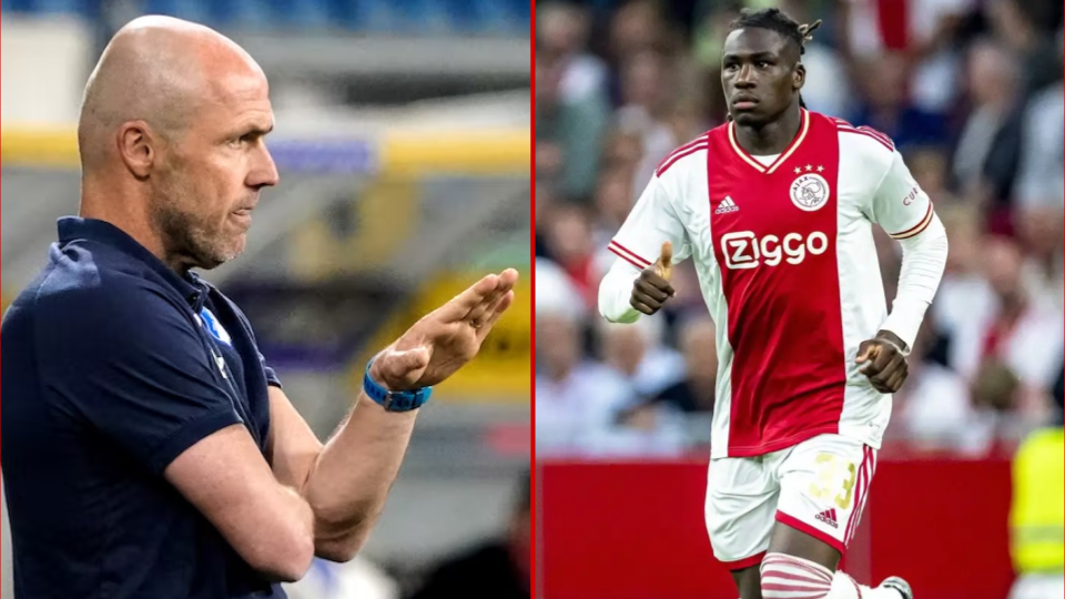 Calvin Bassey and Ajax Manager