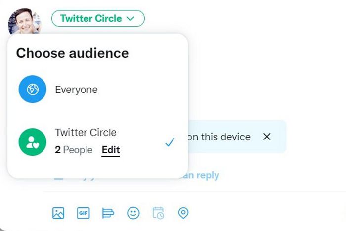Twitter's close circle feature [skynews]