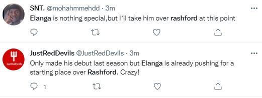 Reactions to Rashford's performance against Atletico