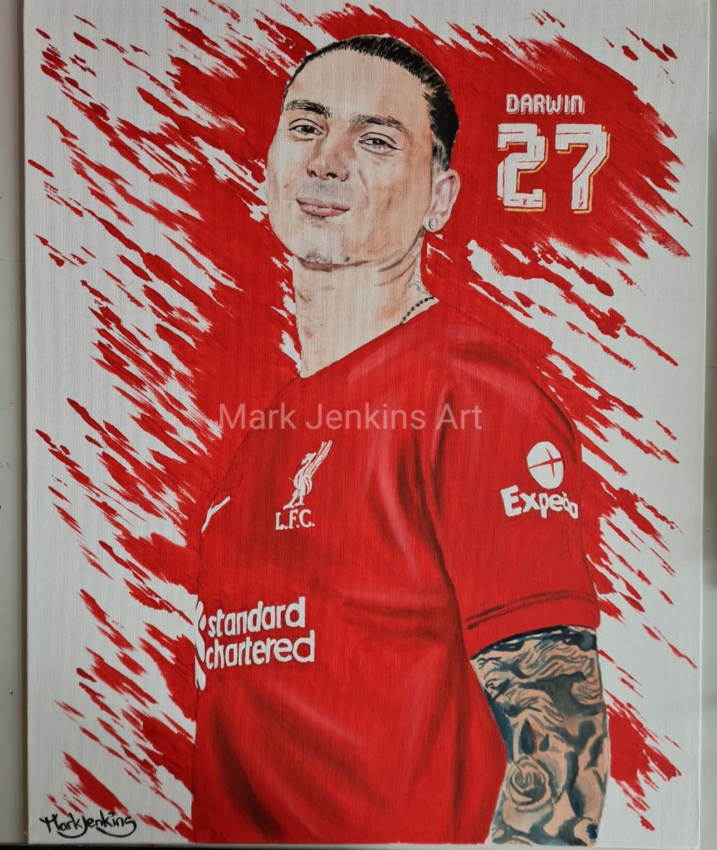 Amazing Darwin Nunez Liverpool fan art by Mark Jenkins