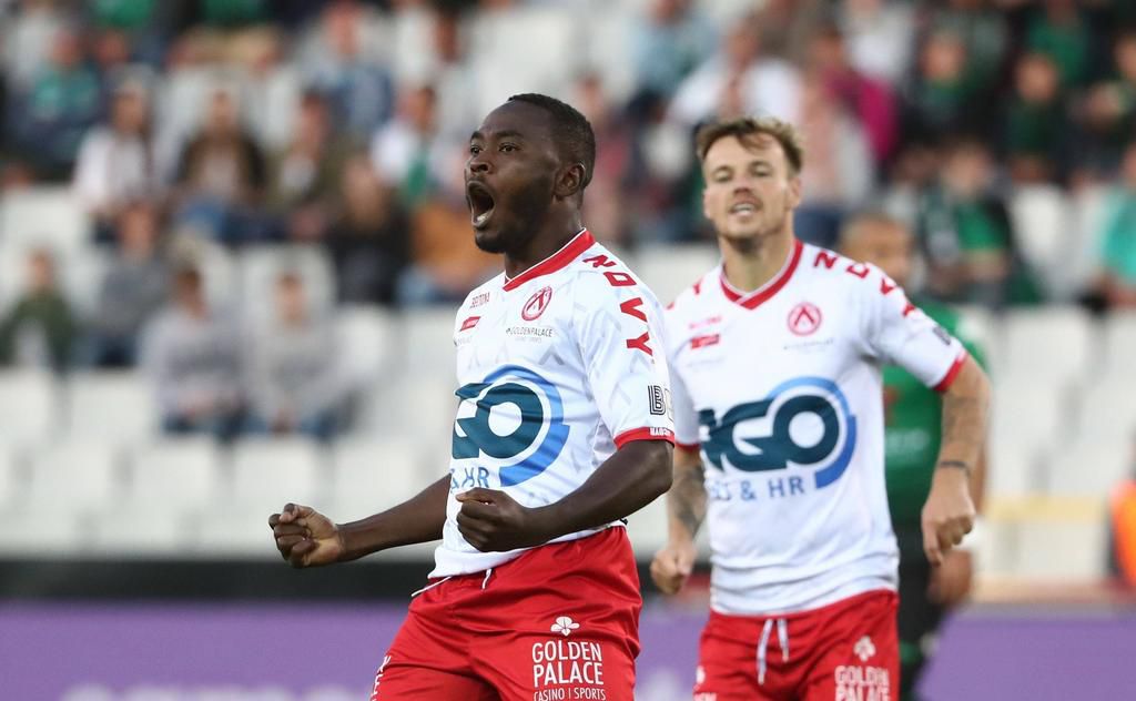 Abdul Jeleel Ajagun played for KV Kortrijk in the Belgian Jupiler Pro League before moving to AL Hilal (IMAGO/Pro Shots)