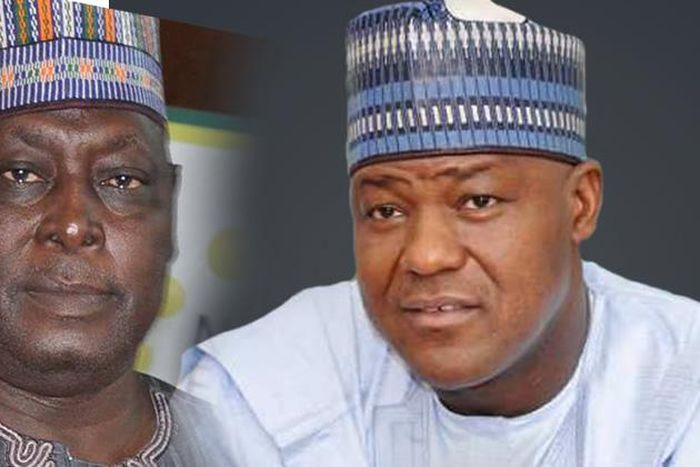 Former Secretary to the Government of the Federation, Babachir Lawal, and ex-Speaker, House of Representatives, Yakubu Dogara. (Punch)