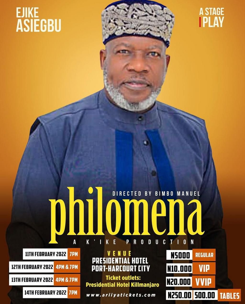 Nollywood heavyweights Monalisa Chinda, Charles Inojie, Francis Duru, Ejike Asiegbu others star in stage play: ‘Philomena' by Bimbo Manuel live In Port Harcourt