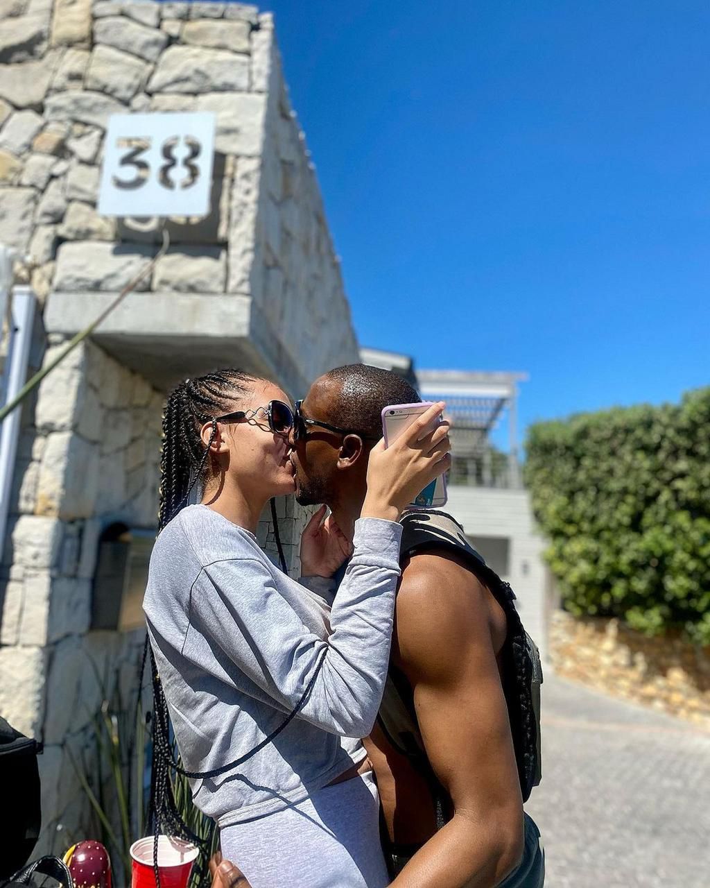 Former Big Brother Naija housemate Omashola and his fiancee [Instagram/Sholzy23]