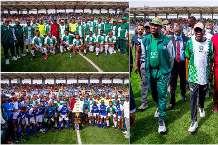 Ex-Super Eagles players defeated Team Lagos 2-0 at Tinubu's 70th birthday novelty match