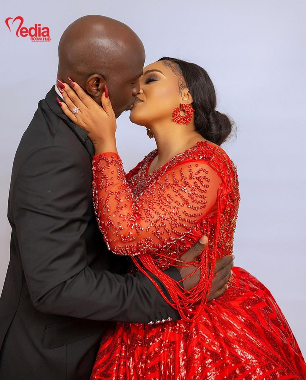 Nollywood actress Mercy Aigbe and her husband Adeoti Kazim [MediaRoomHub]