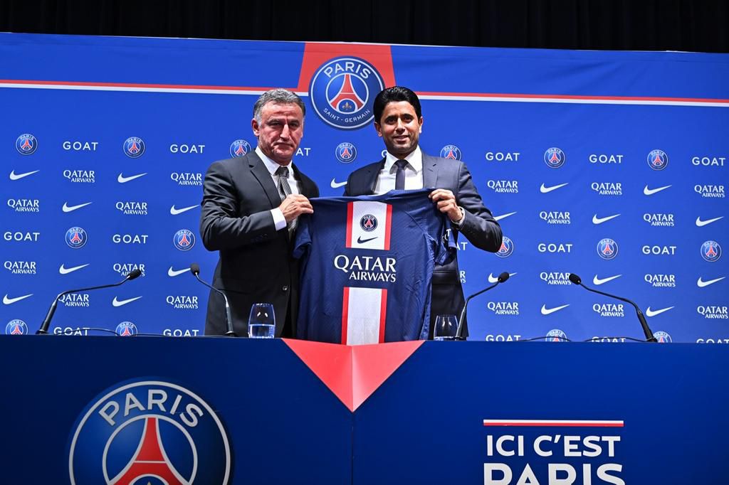 Christophe Galtier during his unveiling as new PSG manager