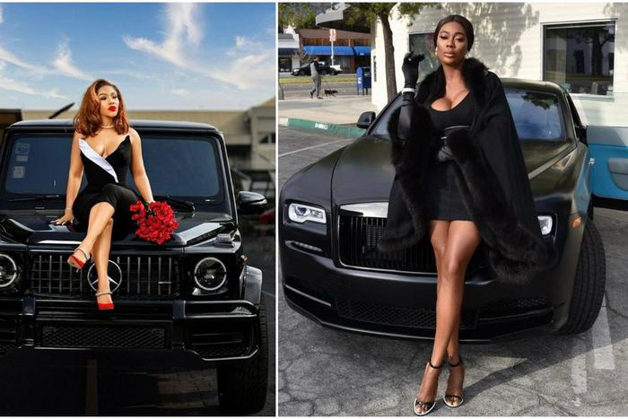 Reality TV star Mercy Eke and supermodel Faith Morey [Gift]