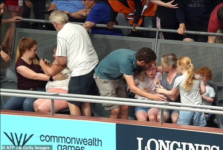 Some of the spectators who needed medical attention.