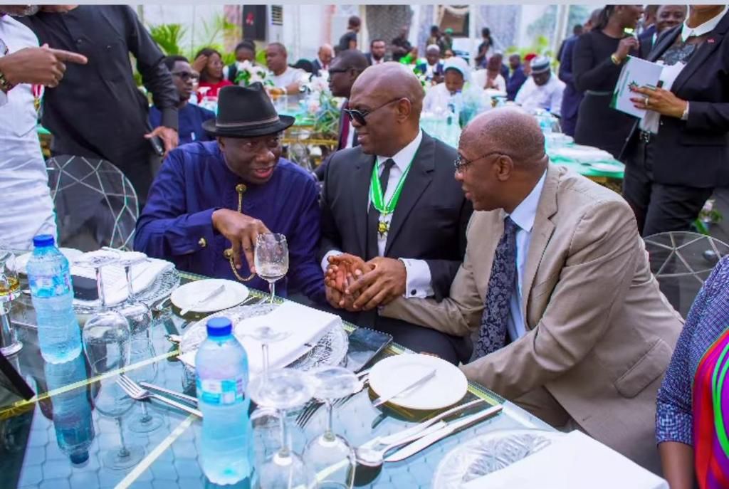 The Elumelus party after receiving the national awards. [Instagram:Elumelu]