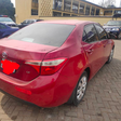 The red Toyota Corolla that was snatched has been retrieved by the police in Kumasi