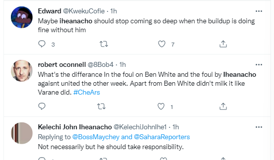 Reactions to Iheanacho and Iwobi after Everton hold Leicester City to 1-1 draw