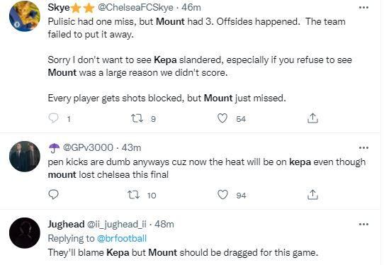 Chelsea fans defended Kepa after the loss to Liverpool