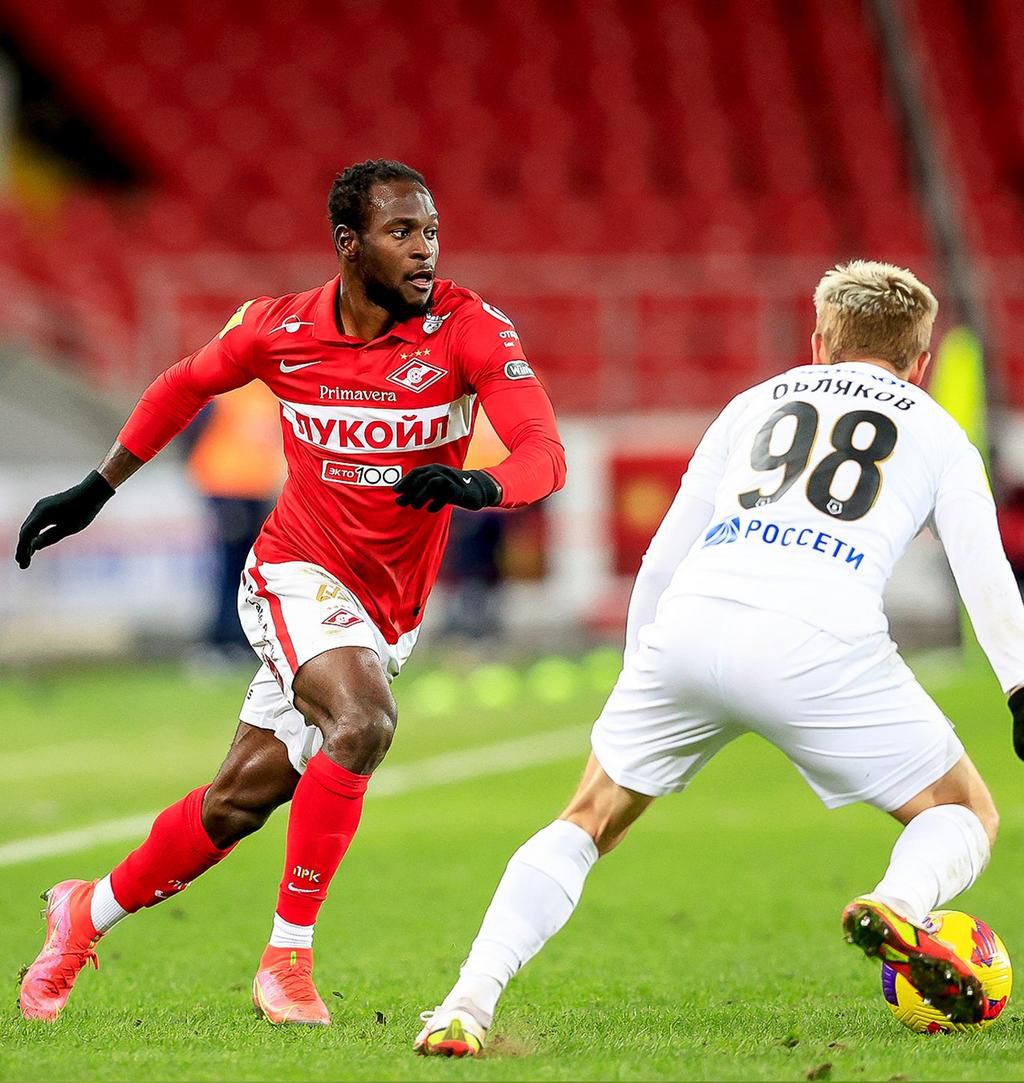Victor Moses in duty for Spartak Moscow.