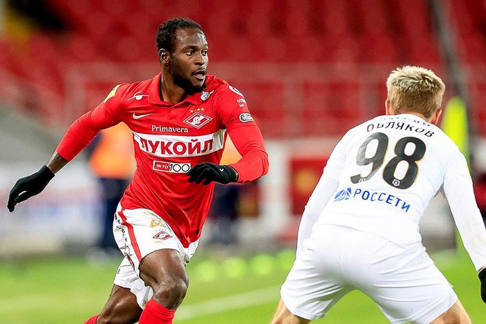 Victor Moses in duty for Spartak Moscow.
