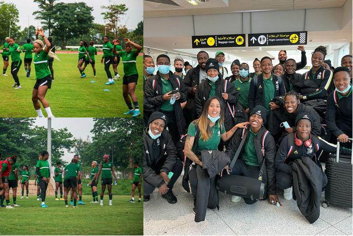 Super Falcons opponents Bayana Bayana of South Africa touch down in Morocco