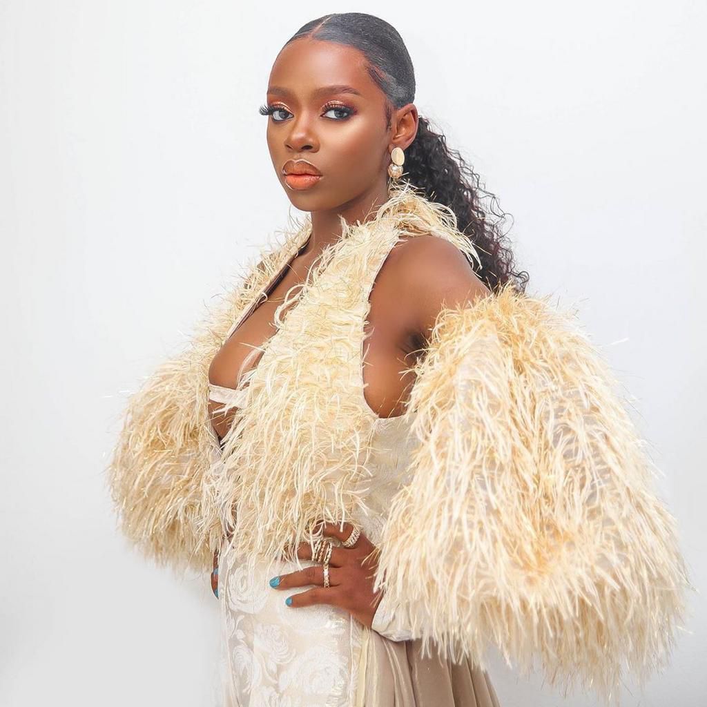 Former housemate of the reality TV show, Big Brother Naija, Diane dazzles fans and followers on social media with cleavage-baring photos. [Instagram/DianeRussett]