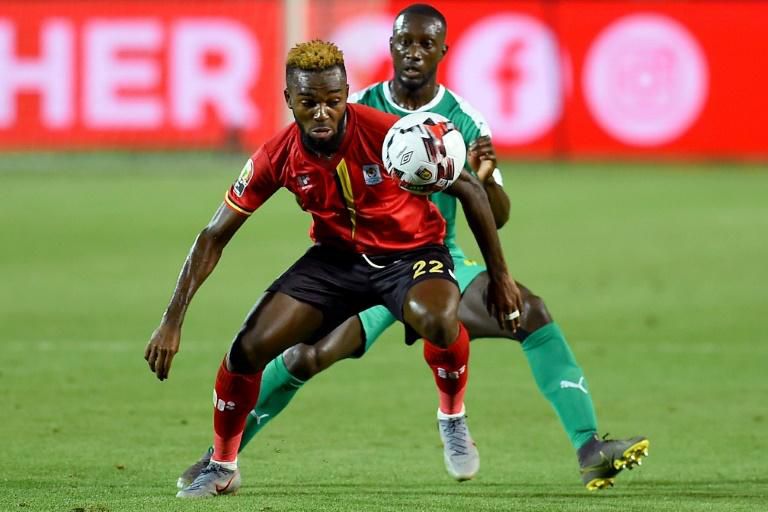 New Pyramids FC signing Lumala Abdu (F) playing for Uganda against Senegal in the Africa Cup of Nations last month