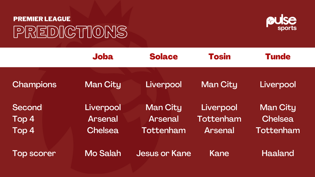 Joba Ogunwale, Solace Chukwu, Tosin Abayomi and Tunde Young all vary on opinions of the Premier League's top scoring player this season
