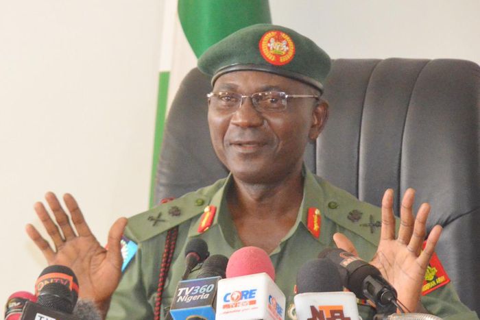 The Director, Defence Information, Maj.-Gen. John Enenche