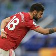 Hats off: Bruno Fernandes's 14th goal of the season was not enough to earn Manchester United victory at Leicester