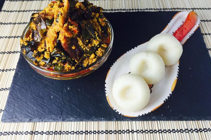 Traditional meals: Fingerlickin' fufu and egusi soup (Recipe)