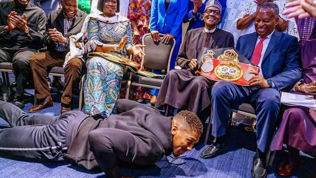 Buhari to celebrate Anthony Joshua at Aso Rock after loss to Usyk