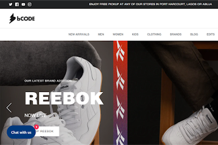 bCODE launches a new website as Reebok is set to join ADIDAS, Skechers and Havaianas on their website