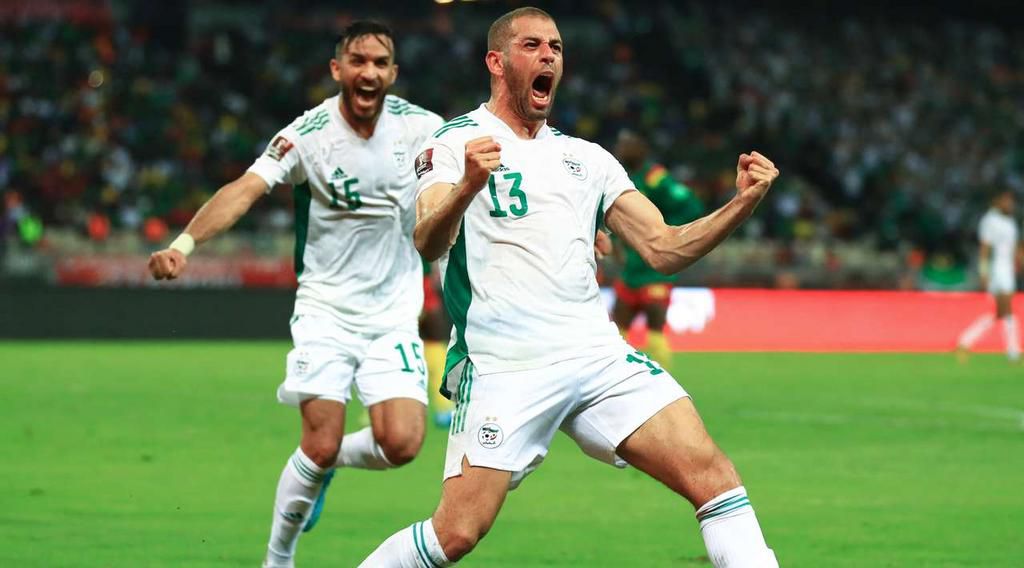 Algeria's goalscorer, Islam Slimani