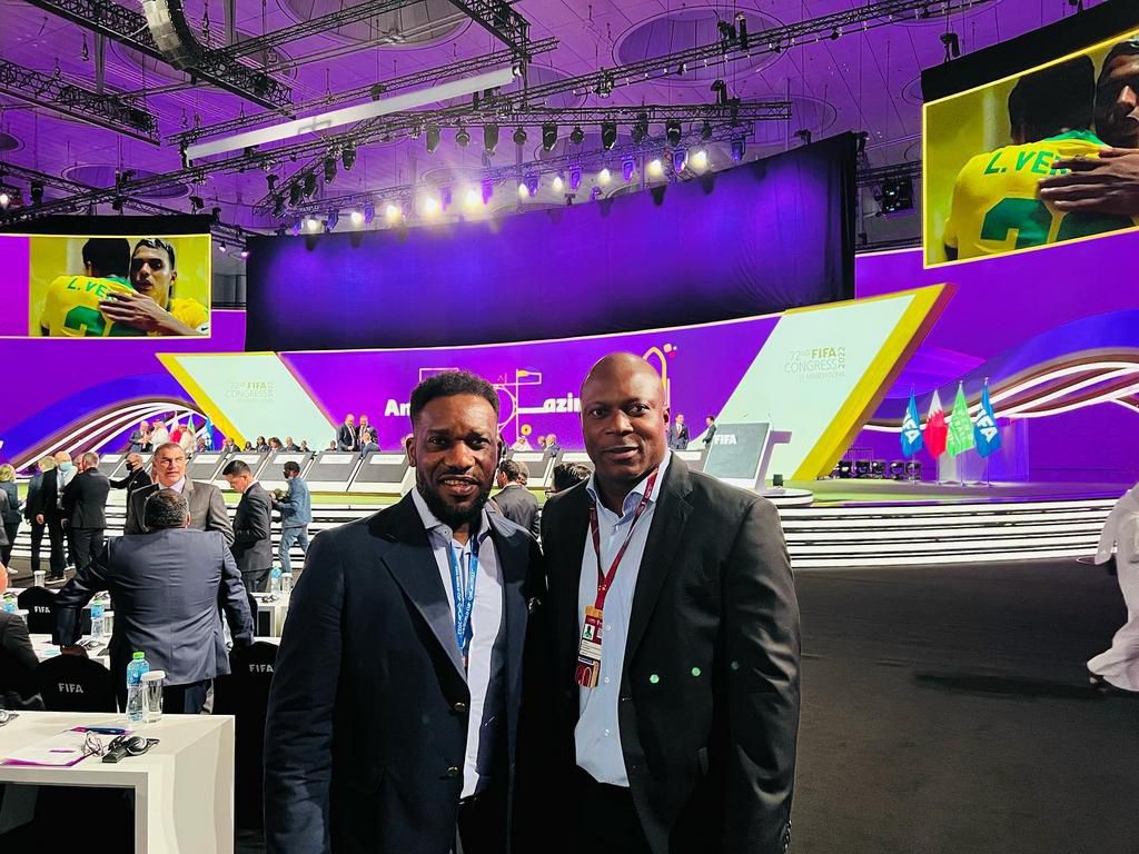 Okocha and Yakubu were both present at the 2022 FIFA World Cup draws in Qatar